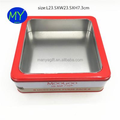 China Recyclable Cheap Price Metal Tin Box With Clear PVC Window With Best Service And Low Price for sale