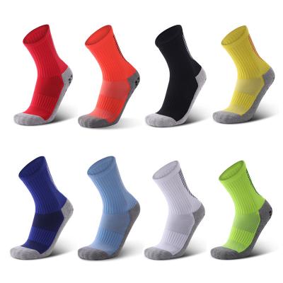 China Breathable Rubber Soles Anti-Slip Football Socks Sports Socks Cushioned Grip Unisex Socks for sale