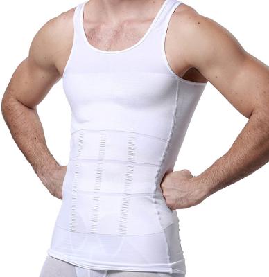 China Anti Wrinkle Slimming Body Shaper ABS Abdomen Chest Compression Vest Slim Diet Shirt For Men for sale