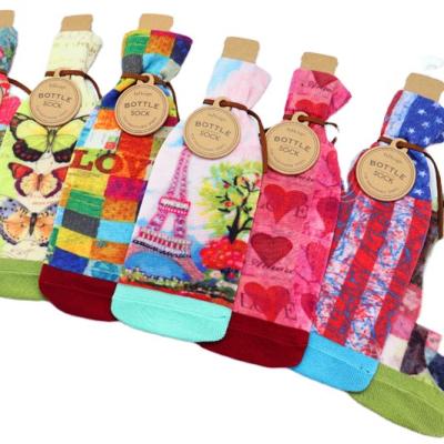 China Custom Wholesale 3D 360 QUICK DRY Bottle Printing Socks For Bottle Cover for sale