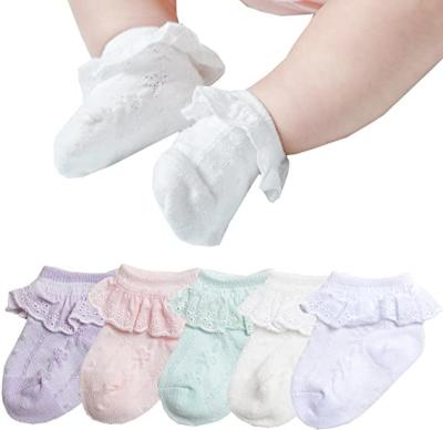 China Lovely QUICK DRY Ruffle Mesh Cotton Lace Summer Toddler Infants Baby Newborn Kid Ankle Booties Girl for sale