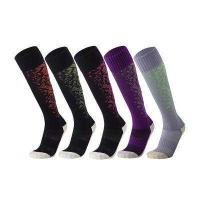 China Breathable Anti-Slip Absorb Shock Over Calf Elite Performance Athletic Socks For Football for sale