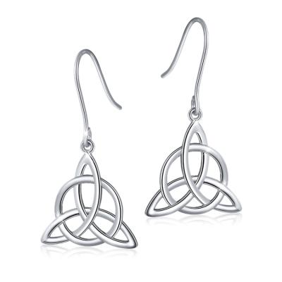 China Good Luck Jewelry Nickel Free Elegant Irish Vintage 925 Sterling Silver Celtic Knot Dangle Earrings For Women for sale