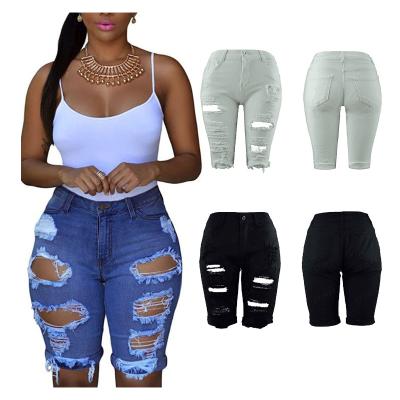 China 2021 Summer Women's Lady's Casual Denim Shorts QUICK DRY Zipped Button Tassel Jean Shorts for sale