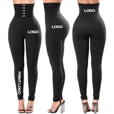 China Custom Logo Antibacterial Women Fitness Butt Lifter Women Shapewear Lose Weight Tummy Control Waist Trainer Corset Leggings for sale