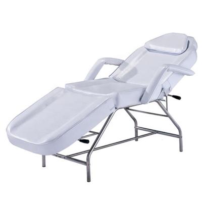 China Modern pure white beauty bed can be customized tattoo facial bed stainless steel cosmetic bed furniture for sale