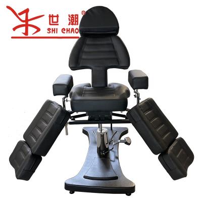 China Modern Hairdressing Furniture Hydraulic Lifting And Adjustable Tattoo Equipment Chair Tattoo Bed Tattoo Beauty 360 Degree Rotation for sale