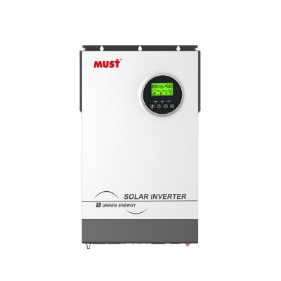 China MUST PH1800 Pro Series 5kv Solar Inverter 3000w 5000w 24v 48v 220v Hybrid Inverter For Solar System 289*414*124.5/330*488*119mm for sale