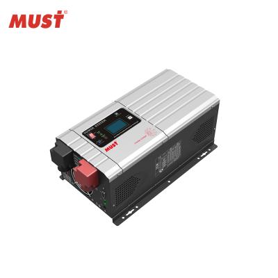 China MUST power low frequency solar inverter PV3000 5KW/6KW accordinated with inductive loading 743*372*312mm for sale