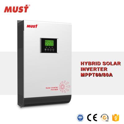 China MUST 5000 Watt 5000 VA High Frequency Solar Inverter With Embedded 80A MPPT Controller 610*405*251mm for sale