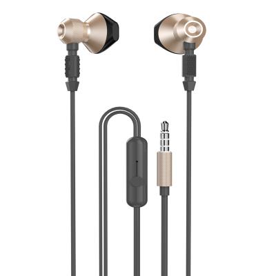 China Factory Made CE RoHS PSE In-ear ISO9001 Hot Selling 3.5mm Wired Headphones 1 Year Warranty Metal Stereo Bass In Ear Earbuds With Mic for sale