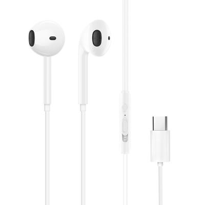 China In-Ear ISO9001 Factory CE RoHS PSE Certified Type-C Headphones Wired Headphones With Mic Type C Earphone for sale