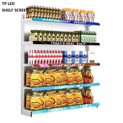 China P1.875 Supermarket TOP POINT LED Display Advertising Video Card Shelf Strip Label Screen For Supermarket for sale