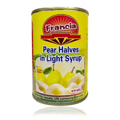 China Hot Selling Canned Canned Pear Halves Slice Dies In Tins Light Syrup Juice for sale