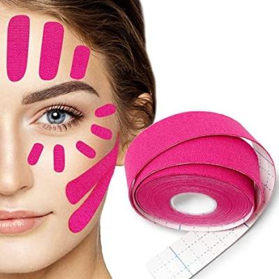 China Kinesiology Breathable Custom Face Lift Remover Waterproof Cotton Anti Wrinkle Logo Aranea Facial Tape for sale