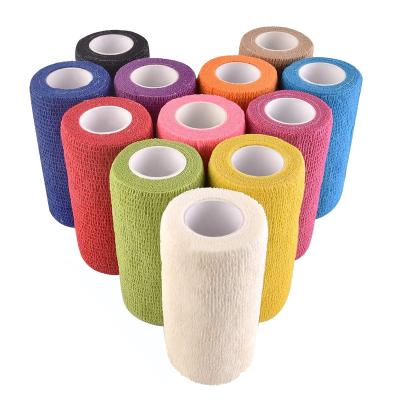 China Breathable Animal Printed Nonwoven Self Adhesive Color Bandage Sports Pet Horse Nursing Bandage for sale