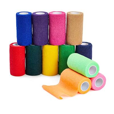 China Aranea Breathable Custom Printed Vetraps Nonwoven Elastic Self Adhesive Wrap Bandage Cohesive Bandage 10Cm for sale