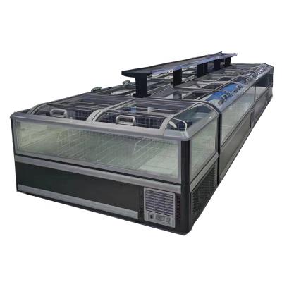 China Single-Temperature Deep Freezer Display Freezer Glass Door Freezer Supermarket for sale