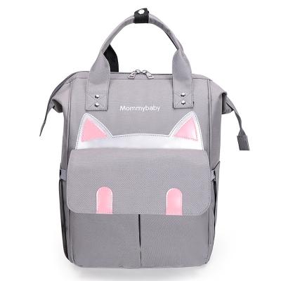 China New Cartoon Kitty Mummy Bag Large Capacity Baby Mother Bag Waterproof Wholesale Pregnant Backpack for sale