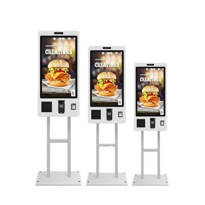 China SDK OEM Floor Standing Digital Information Display All In One PC Self Service Order Touch Screen Kiosk for sale