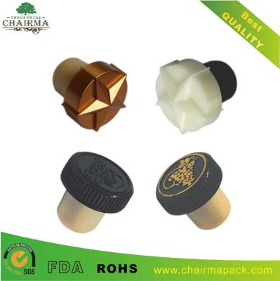 China Plastic cap synthetic cork wine bottle stopper for sale