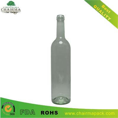 China 750ml Transparent Glass Bottle for Wine for sale