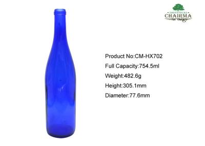 China 750ML blue round bottle for Gin for sale