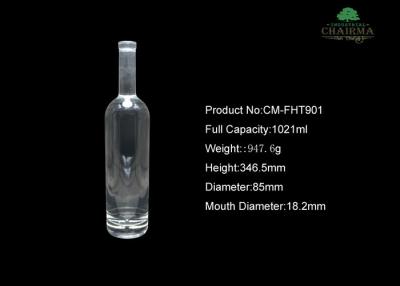 China 1000ML Hight-grade  round glass bottle for sale