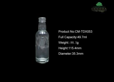 China 50ml  Glass bottle for whisky vodka for sale