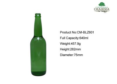 China 600ml Emerald green Glass beer bottle for sale