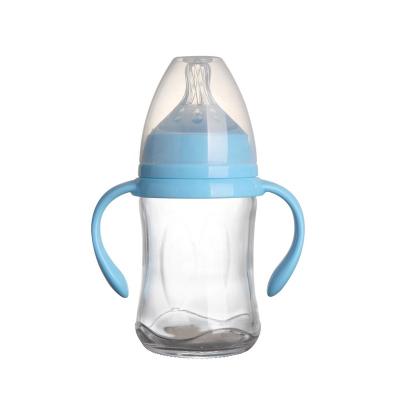 China BPA Free 8OZ 6OZ Mouth Food Grade Borosilicate Glass Baby Bottles Medium Wide Wide Baby Supplies for sale