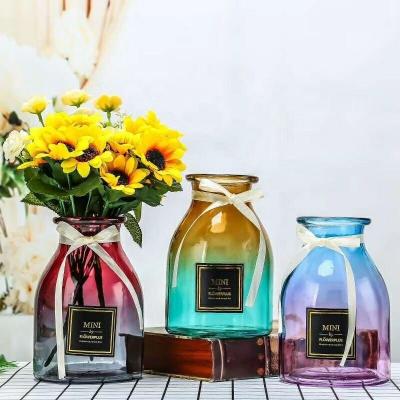 China Wholesale Stocked Eco-friendly Hand Blown Glass Cylinder Vases For Home Decor And Wedding With Custom Logo for sale