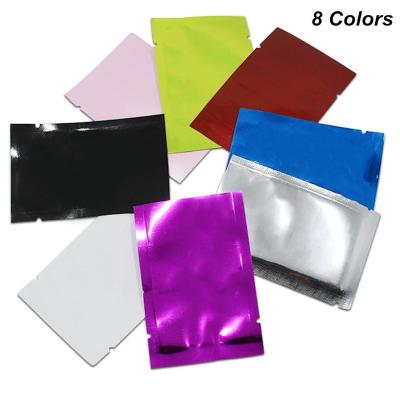 China Gift & Craft 4 Colors Smell Available Resist Open Top Aluminum Foil Pack Bags Vacuum Storage Food Packaging Bags Heat Seal Tea Mylar Packa for sale