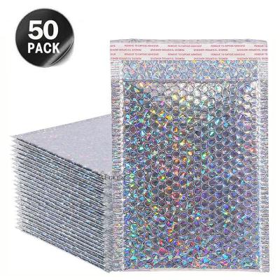 China Gift & Craft Packaging Bags Mailing Envelope 50Pcs Holographic Mailing Bag Waterproof Padded Envelopes For for sale