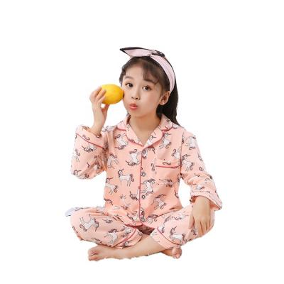 China Breathable Comfortable 100% Cotton Two Piece Sleepwear For Kids With Cheap Price Sample Leisure Wear Clothes for sale