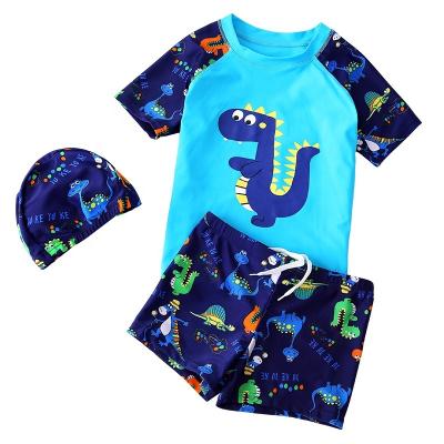 China 3 Pieces 100% Nylon Suit Swimwear For Kids With Cartoon Character Boys Swimwear Kids Swim Trunks Boys Summer Dress Sets for sale