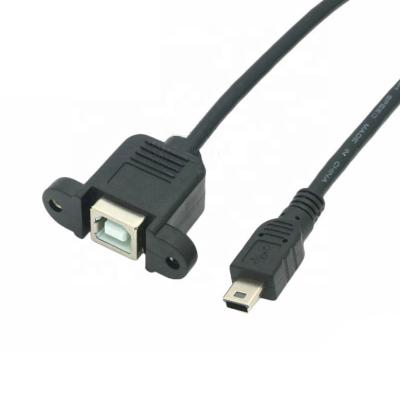 China Mini Video Game Player USB B Male To USB B Female Data Cable Panel Mount With Screws For Printer 0.3M 0.5M for sale