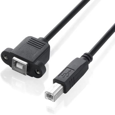 China Video Game Player Factory Product Panel Mount USB B Male To USB B Printer Female Extension Cable With Screw Lock for sale