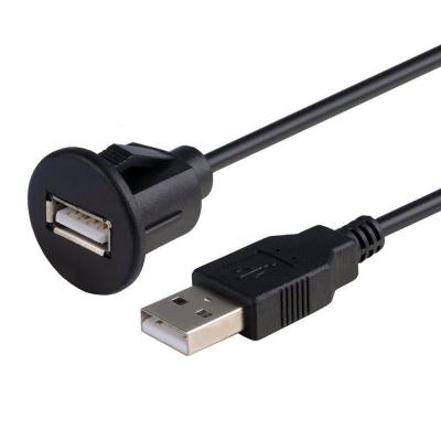 China Video Game Player 30cm In Car USB 2.0 Mount Socket Extension Lead Flush Cable Entry Accessory for sale