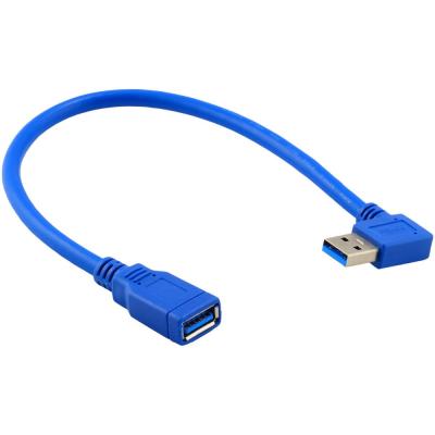 China COMPUTER 1 Ft 30cm 90 Degree Right Angle USB 3.0 Male To Female USB 3.0 Extension Cable Support Custom Drive for sale