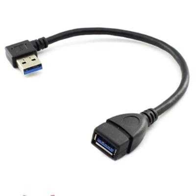 China COMPUTER USB 3.0 Right / Left 90 Degree Extension Cable Male Angle With Adapter USB Female Cord Cables Z07 Drop Ship for sale