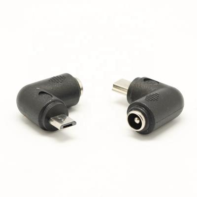 China For adapter etc. 5.5 x 2.1 Mm Female PC Laptop Camera to Micro USB Male 5 Pin DC Power Jack 90 Degree Connector Adapter for V8 Android for sale