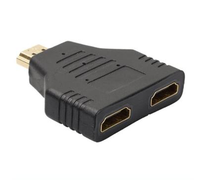 China COMPUTER HDMI Male To Dual HDMI Female 1 To 2 Way Splitter Adapter for sale