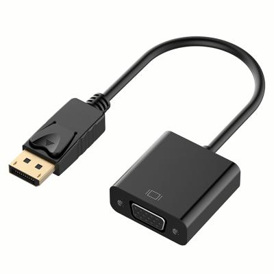 China COMPUTER DP To VGA 1080P DisplayPort Gold Plated DP To VGA Male To Female Adapter Converter for sale