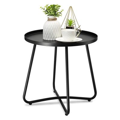 China Wholesale Outdoor Extendable Side Tables Weather Heavy Duty Steel Side Table Small Modern Patio Coffee Tables For Living Room Furniture for sale