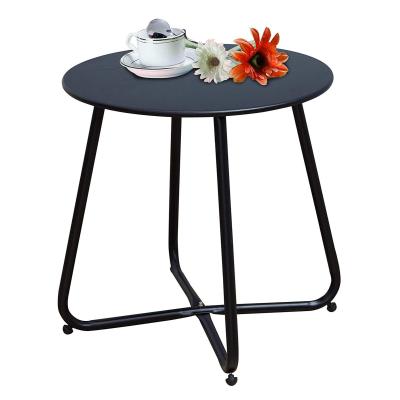 China Wholesale Extendable Heavy Duty Outdoor Steel Side Table Small Metal Patio Coffee Table For Balcony Garden for sale