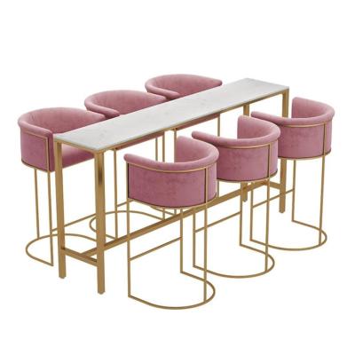 China Hot sale products counter bar chair counter furniture velvet high counter stool gold bar stool modern wholesale contemporary basic for sale