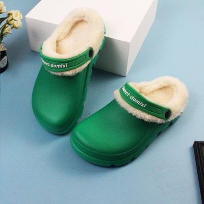 China Cushioning Non Slip Warm Winter Mens Womens Fur Cotton Bedroom Slippers Designer Women Shoes for sale