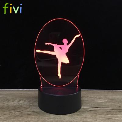 China Night Light 7 Colors Illusion Decoration LED Night Light 7 Colors Changing Table Lights LED Table Lamp for sale