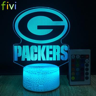 China 3D Illusion Night Light Customized Decorative Lamp USB Cable LED Desk Table Decoration LED Night Light Home Bedroom Lamp for sale